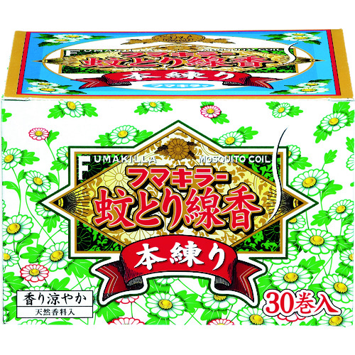 トラスコ中山 フマキラー 蚊とり線香本練り30巻函入（ご注文単位1箱）【直送品】