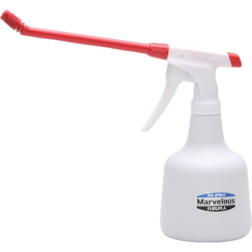 トラスコ中山 フルプラ ダイヤスプレー マーベラス18cm角度付ロングノズル 500ml(レッド)(ご注文単位1個)【直送品】