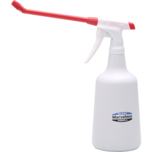トラスコ中山 フルプラ ダイヤスプレー マーベラス18cm角度付ロングノズル 1000ml(レッド)(ご注文単位1個)【直送品】