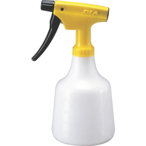トラスコ中山 フルプラ スプレー容器 ダイヤスプレーピストル型 イエロー 500ml(ご注文単位1個)【直送品】