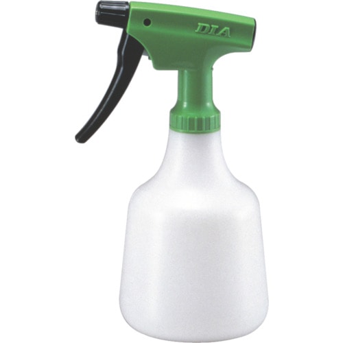 トラスコ中山 フルプラ スプレー容器 ダイヤスプレーピストル型 グリーン 500ml(ご注文単位1個)【直送品】