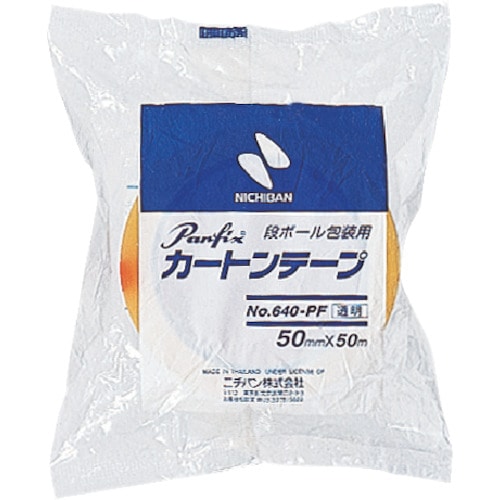 トラスコ中山 ニチバン カートンテープ640PF透明ー75mmX50m（ご注文単位1巻）【直送品】