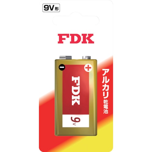 トラスコ中山 FDK アルカリ乾電池9V形 ブリスターパック(ご注文単位1個)【直送品】