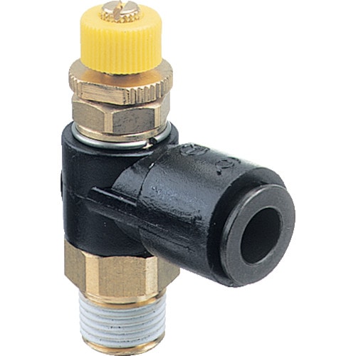 トラスコ中山 チヨダ フジスピードコントローラα(樹脂)メーターアウト6mm・R1/4(ご注文単位1個)【直送品】