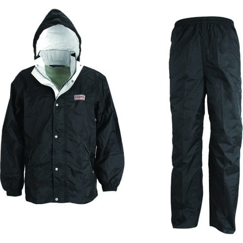 トラスコ中山 カジメイク エントラントレインスーツ2 ブラック M(ご注文単位1着)【直送品】
