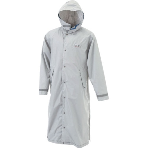 トラスコ中山 カジメイク エントラントレインコート シルバー LL(ご注文単位1着)【直送品】