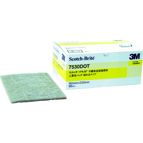 トラスコ中山 3M スコッチ・ブライト 工業用パッド 切れるタイプ #3000相当 うす茶 BOX(10枚入)(ご注文単位1箱)【直送品】
