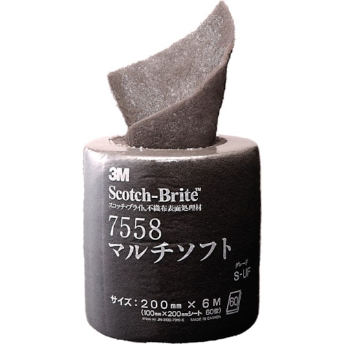 トラスコ中山 3M 工業用研磨ロール スコッチ・ブライト マルチソフト#600相当(ご注文単位1巻)【直送品】