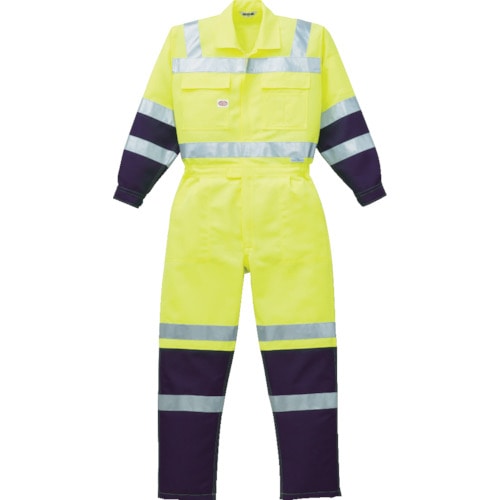 トラスコ中山 AUTO-BI 反射型つなぎ服7620-107イエロー-4L(ご注文単位1着)【直送品】