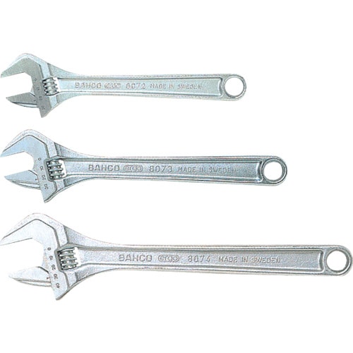 トラスコ中山 バーコ モンキーレンチメッキ 全長255mm(ご注文単位1個)【直送品】