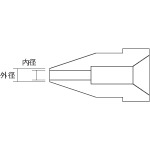 トラスコ中山 白光 はんだ除去器用交換パーツ ノズル 内径1.6mm 適合機種474/475/701/808(ご注文単位1本)【直送品】