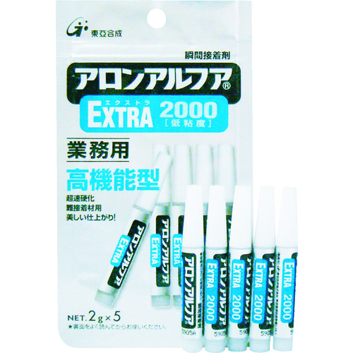 トラスコ中山 アロン アロンアルフア EXTRA2000 2g(5本入)(ご注文単位1袋)【直送品】