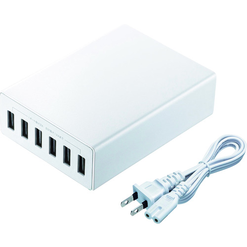トラスコ中山 SANWA USB充電器 ホワイト(ご注文単位1台)【直送品】