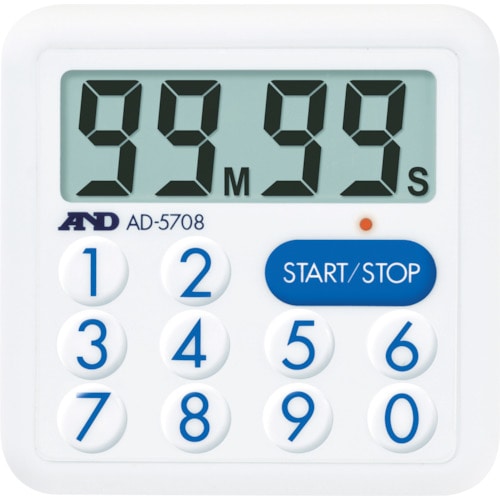 トラスコ中山 A&D 防滴100分間タイマー<LEDランプ付>(ご注文単位1個)【直送品】