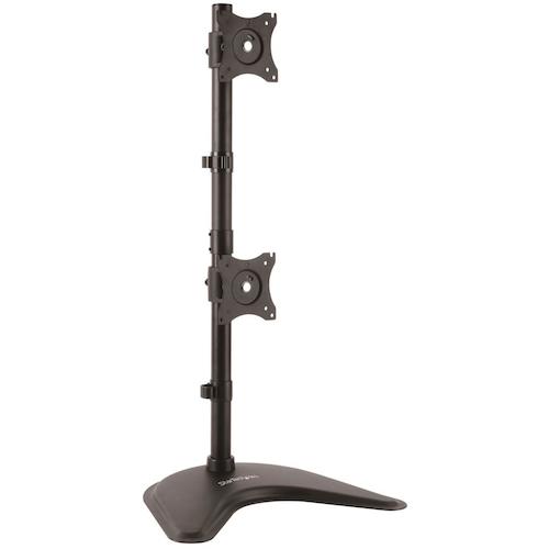 トラスコ中山 スターテック モニタースタンド/上下2画面/最大27インチ/45度チルト/360度回転(ご注文単位1箱)【直送品】