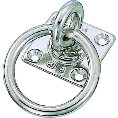 トラスコ中山 水本 アイプレート ステンレス 回転丸カンプレート 丸カン内径40mm 40mm×40mm(ご注文単位1個)【直送品】