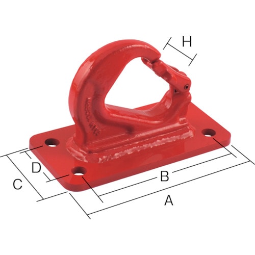 トラスコ中山 HHH 固定式フック(細型)(ご注文単位1個)【直送品】
