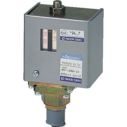 トラスコ中山 日本精器 圧力スイッチ 設定圧力0.5~2.0MPa(ご注文単位1台)【直送品】