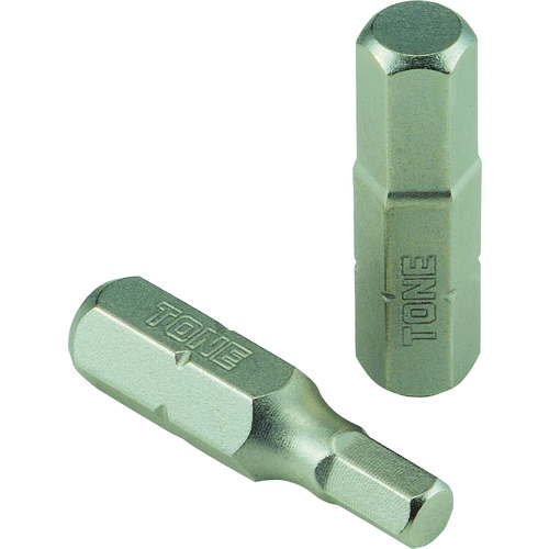 トラスコ中山 TONE オフセット式ラチェットドライバー用ビット ヘキサゴンビット 二面幅寸法2mm(ご注文単位1セット)【直送品】