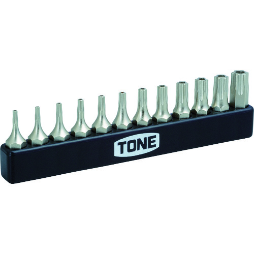 トラスコ中山 TONE オフセット式ラチェットドライバー T型トルクスビットセット(いじり防止タイプ) 12点セット(ご注文単位1セット)【直送品】