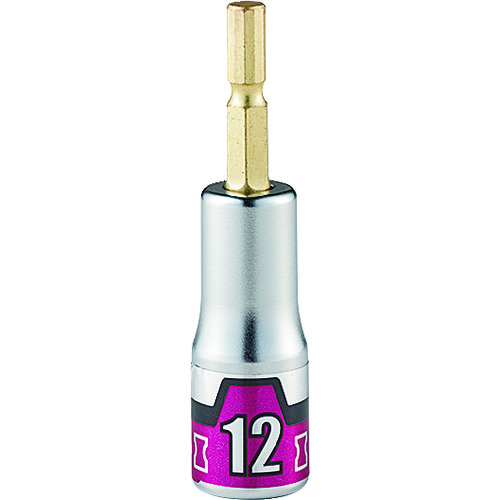 トラスコ中山 KTC インパクトドライバ用ショートソケットビット 難攻不落 12mm(ご注文単位1個)【直送品】