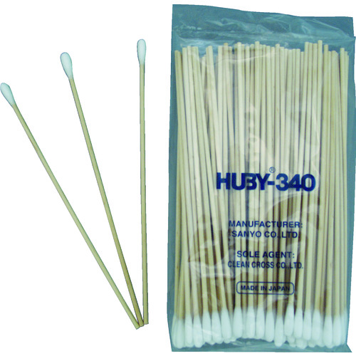 トラスコ中山 HUBY HUBY 6インチ 工業用綿棒(先端砲弾型/木軸)CA-006SP (100本入)(ご注文単位1袋)【直送品】