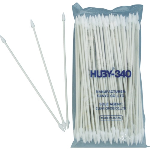 トラスコ中山 HUBY HUBY 6インチ 工業用綿棒(先端コーン型)CA-008MB (1600本入)(ご注文単位1箱)【直送品】