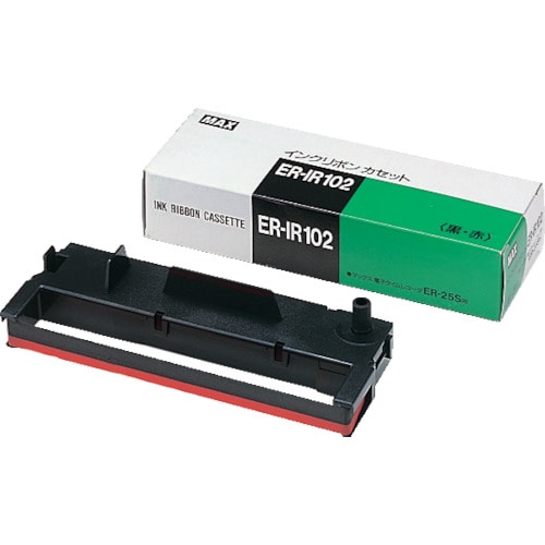 トラスコ中山 MAX タイムレコーダ用インクリボン黒・赤2色(ご注文単位1個)【直送品】