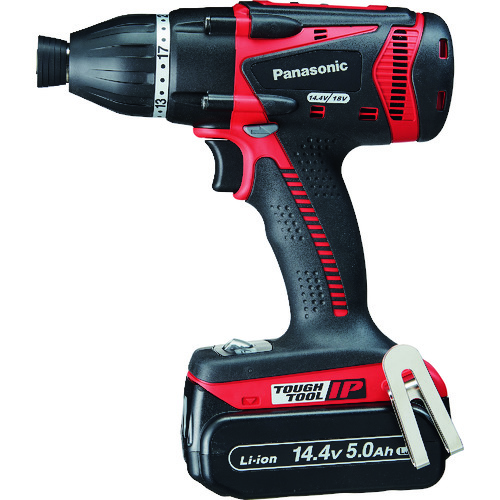 トラスコ中山 Panasonic デュアル マルチインパクトドライバー 14.4V5.0Ahセット品 赤(ご注文単位1台)【直送品】