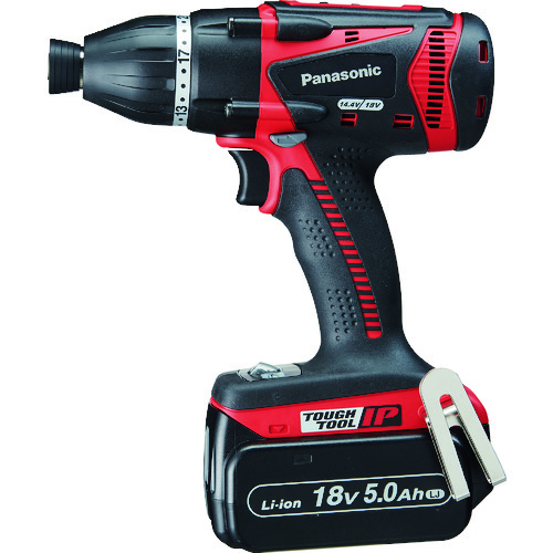 トラスコ中山 Panasonic デュアル マルチインパクトドライバー 18V5.0Ahセット品 赤(ご注文単位1台)【直送品】