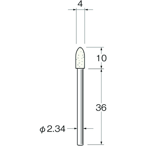 トラスコ中山 リューター 軸付フェルトバフ外径(mm):4全長(mm):46 128-2503(ご注文単位1袋)【直送品】