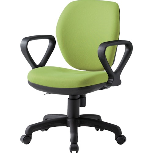 トラスコ中山 TOKIO オフィスチェア ループ肘付 モスグリーン(ご注文単位1脚)【直送品】