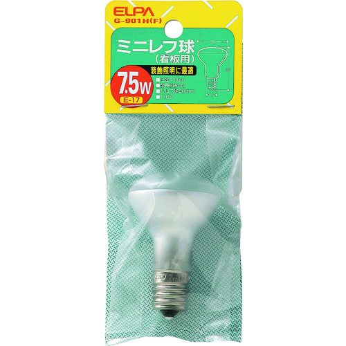 トラスコ中山 ELPA ミニレフ球7.5W(ご注文単位1個)【直送品】