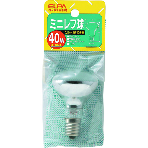 トラスコ中山 ELPA ミニレフ球40W(ご注文単位1個)【直送品】
