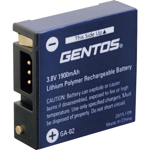 トラスコ中山 GENTOS ヘッドライトGH-001RG専用リチウムイオン充電池 GA-02(ご注文単位1個)【直送品】
