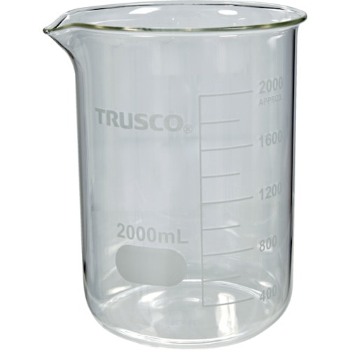 トラスコ中山 TRUSCO ガラスビーカー 2000ml(ご注文単位1個)【直送品】