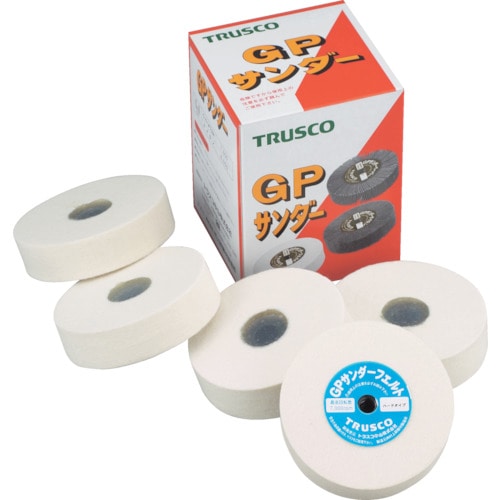 トラスコ中山 TRUSCO GPサンダーフェルト ねじ込み式 Φ100 5個入 ソフト(ご注文単位1箱)【直送品】