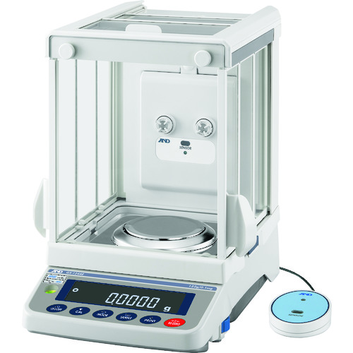 トラスコ中山 A&D 無風イオナイザー付き校正用分銅内蔵型分析用天びん GX-124AE(ご注文単位1台)【直送品】