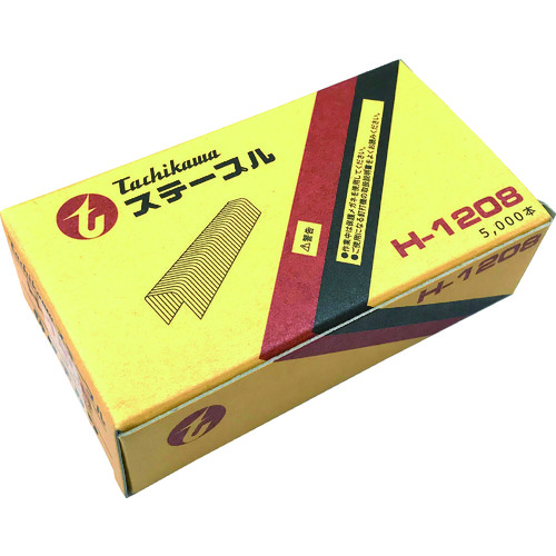 トラスコ中山 タチカワ ステープル 肩幅12mm 長さ10mm 5000本入り(ご注文単位1箱)【直送品】