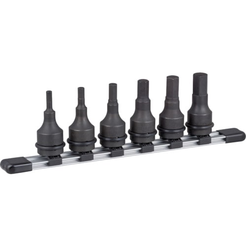トラスコ中山 TONE インパクト用ヘキサゴンソケットセット(ホルダー付) 6pcs(ご注文単位1セット)【直送品】