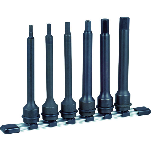 トラスコ中山 TONE インパクト用ロングヘキサゴンソケットセット(ホルダー付) 6pcs(ご注文単位1セット)【直送品】