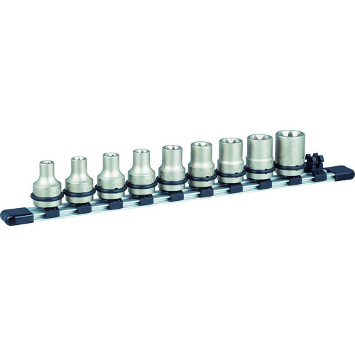 トラスコ中山 TONE インパクト用トルクスソケットセット(ホルダー付) 9pcs(ご注文単位1セット)【直送品】