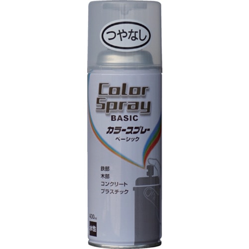 トラスコ中山 ニッぺ 水性カラースプレー ベーシック 400ml つやなしクリヤー HKU002(ご注文単位1本)【直送品】