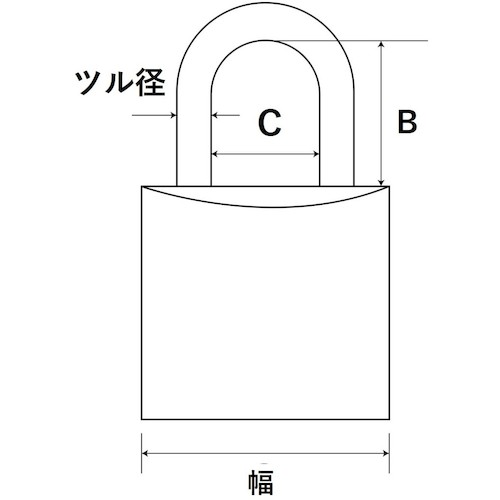 トラスコ中山 WAKI ステンレス吊南京錠 135-8520(ご注文単位1個)【直送品】