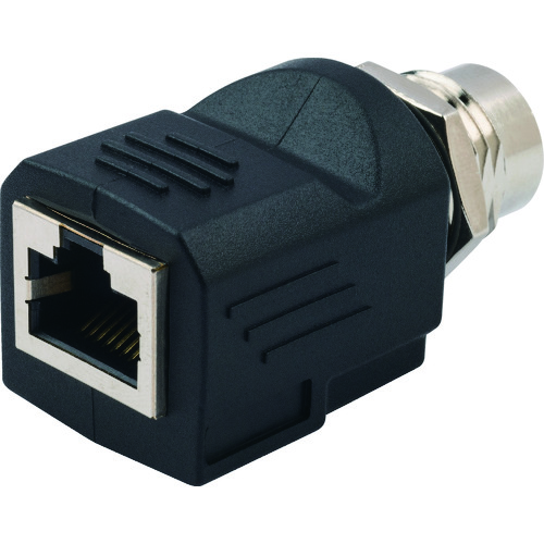 トラスコ中山 パンドウイット RJ45⇔M12(Dコードタイプ)変換アダプタ(ご注文単位1個)【直送品】