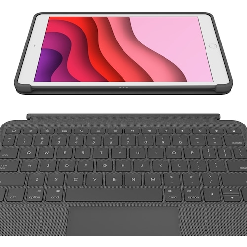 トラスコ中山 ロジクール COMBO TOUCH for iPad(第7世代用)トラックパッド付キーボードケース(ご注文単位1個)【直送品】