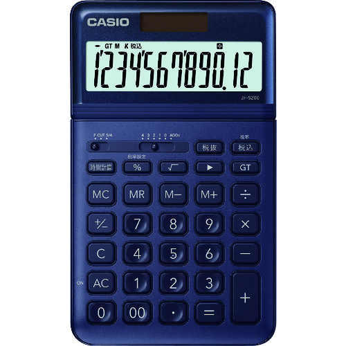 トラスコ中山 カシオ スタイリッシュ電卓(ジャストタイプ12桁) 137-2681(ご注文単位1台)【直送品】