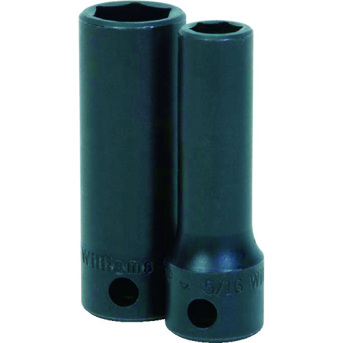 トラスコ中山 WILLIAMS 3/8ドライブ ディープソケット 6角 7mm インパクト(ご注文単位1個)【直送品】