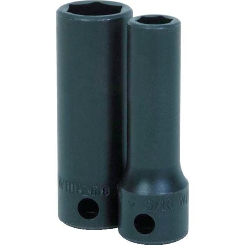 トラスコ中山 WILLIAMS 3/8ドライブ ディープソケット 6角 9mm インパクト(ご注文単位1個)【直送品】