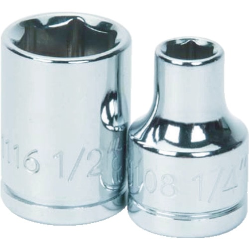 トラスコ中山 WILLIAMS 3/8ドライブ ショートソケット 6角 21mm(ご注文単位1個)【直送品】